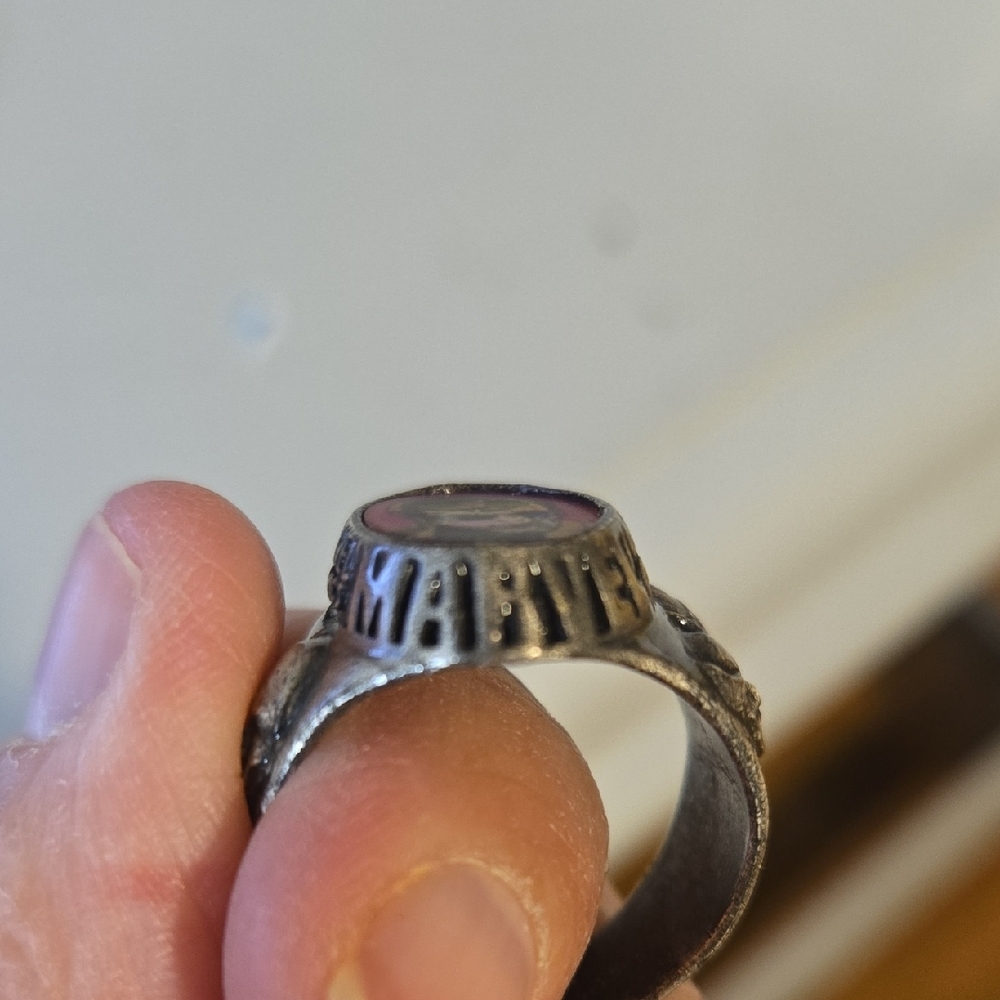 Silver Ring with Colorful Design - Picture 5 of 9